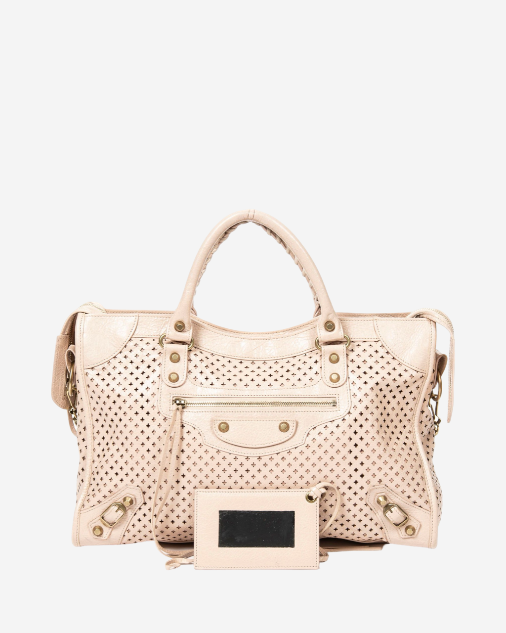 Balenciaga perforated city bag on sale