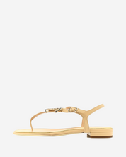 Chanel Gold Sandals 40