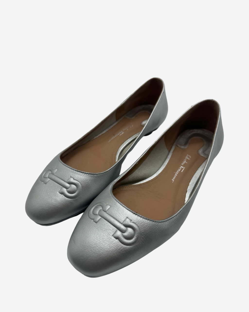 Ferragamo Metallic Flats 36