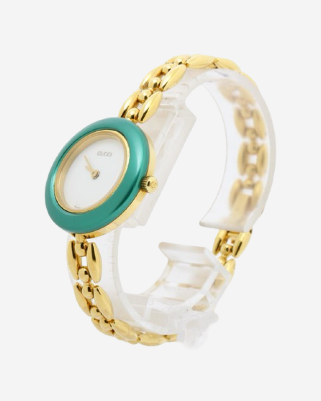 Gucci Gold Bezel Chain Watch