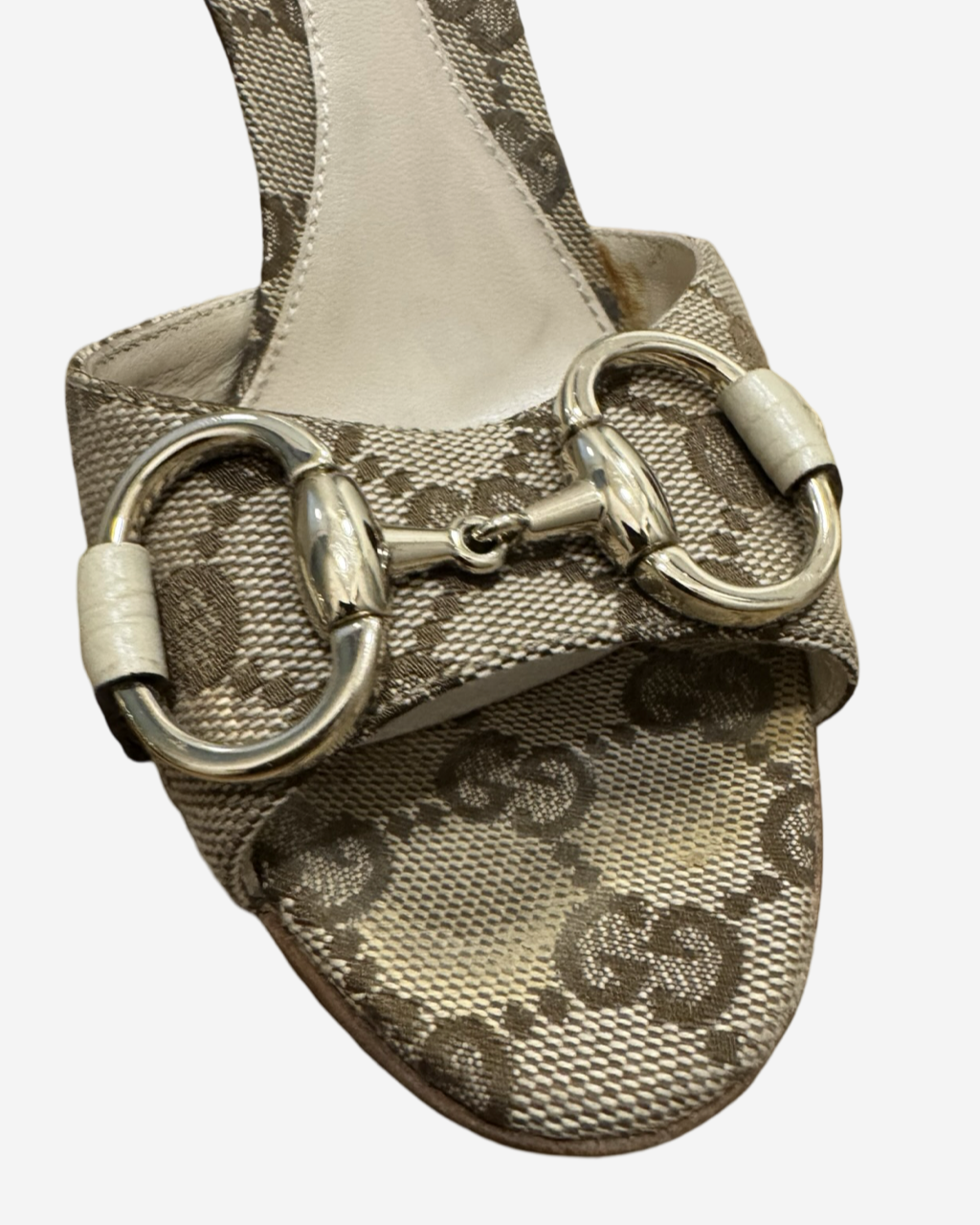Vintage Gucci GG Supreme Horsebit  Heels 35.5
