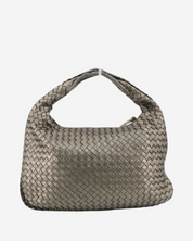 Bolsa Bottega Veneta Hobo Intrecciato Metálica