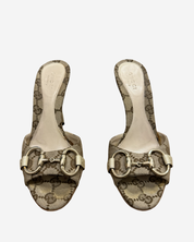Vintage Gucci GG Supreme Horsebit  Heels 35.5