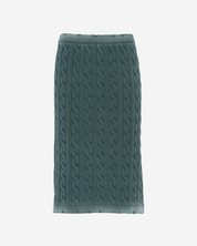 Miu Miu Cable-Knit Distressed Skirt