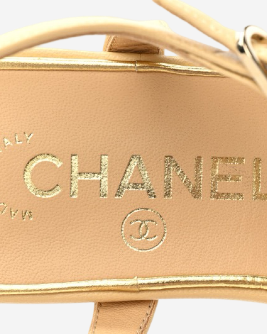 Chanel Gold Sandals 40