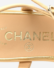 Chanel Gold Sandals 40