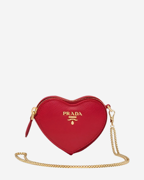 PRADA Heart mini pouch white Prada Mini Heart Bag – Irene Buffa