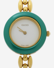 Gucci Gold Bezel Chain Watch