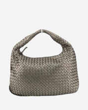Bolsa Bottega Veneta Hobo Intrecciato Metálica
