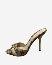 Vintage Gucci GG Supreme Horsebit  Heels 35.5