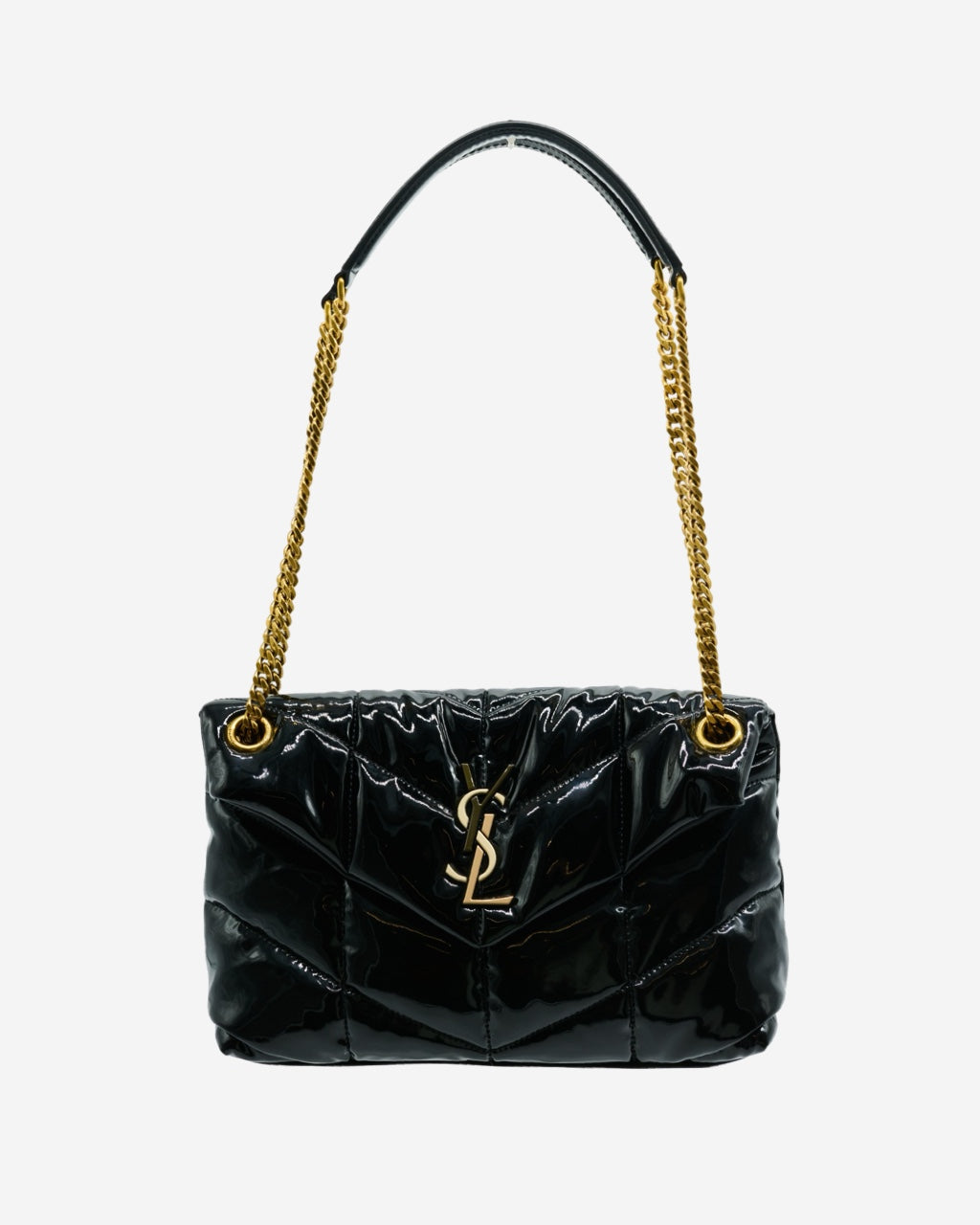 Saint Laurent Lou Lou Puffer Patent Leather Bag