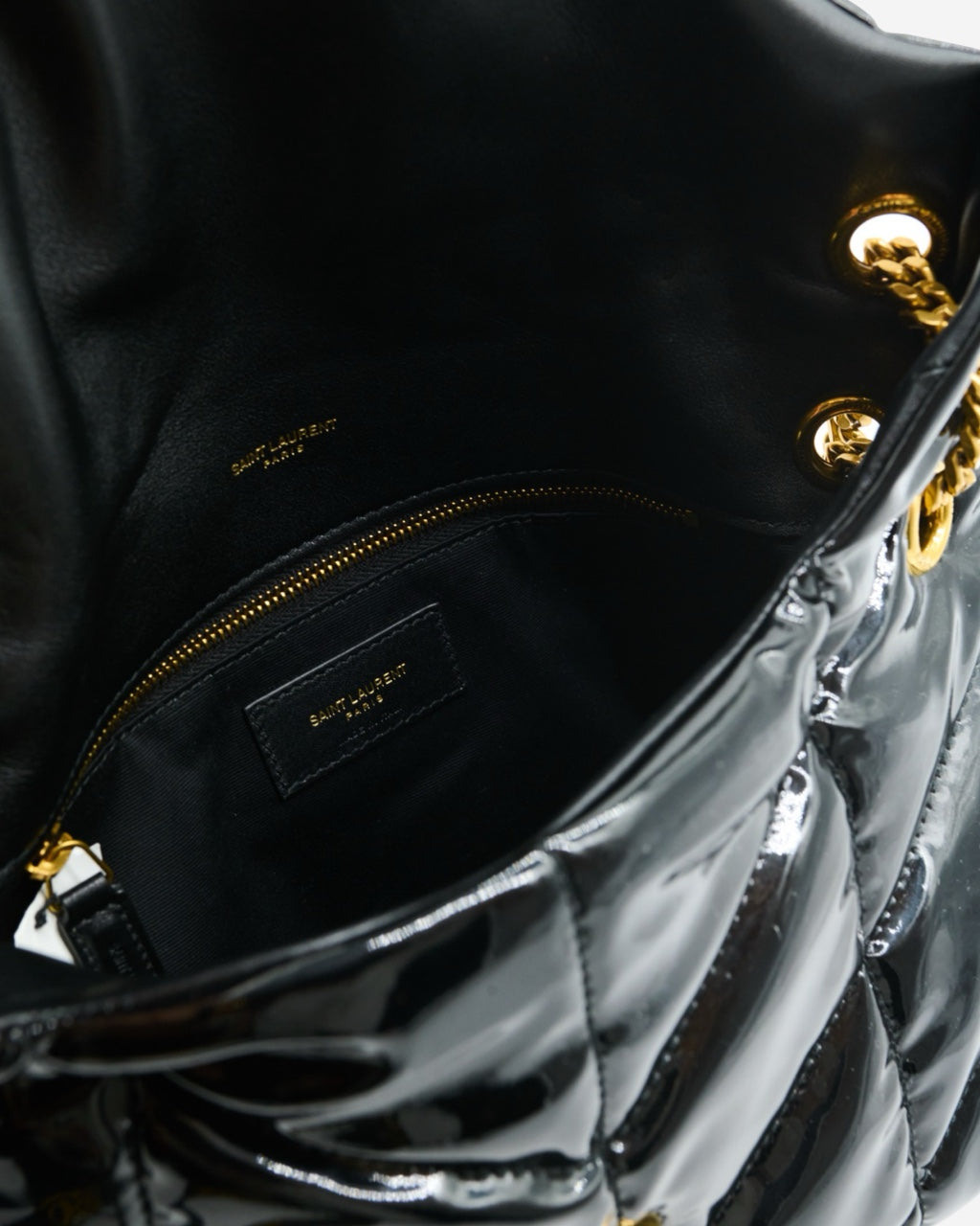 Saint Laurent Lou Lou Puffer Patent Leather Bag