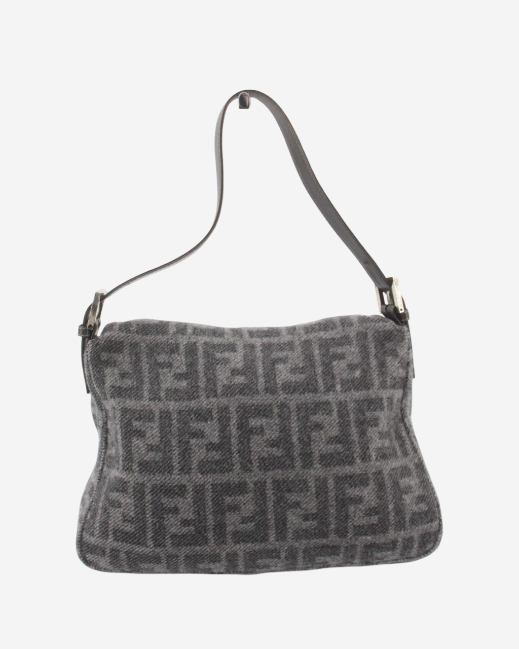 Fendi Zucca Mamma Baguette Wool Bag