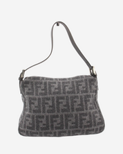 Fendi Zucca Mamma Baguette Wool Bag