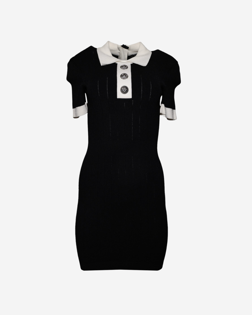 Balmain Knit Mini Polo Dress Size 38 FR