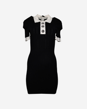 Balmain Knit Mini Polo Dress Size 38 FR