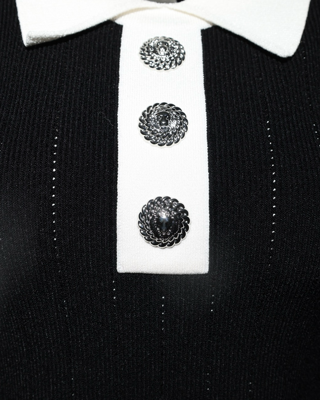 Balmain Knit Mini Polo Dress Size 38 FR