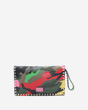 Valentino Rockstud Camouflage Pouch