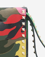 Valentino Rockstud Camouflage Pouch