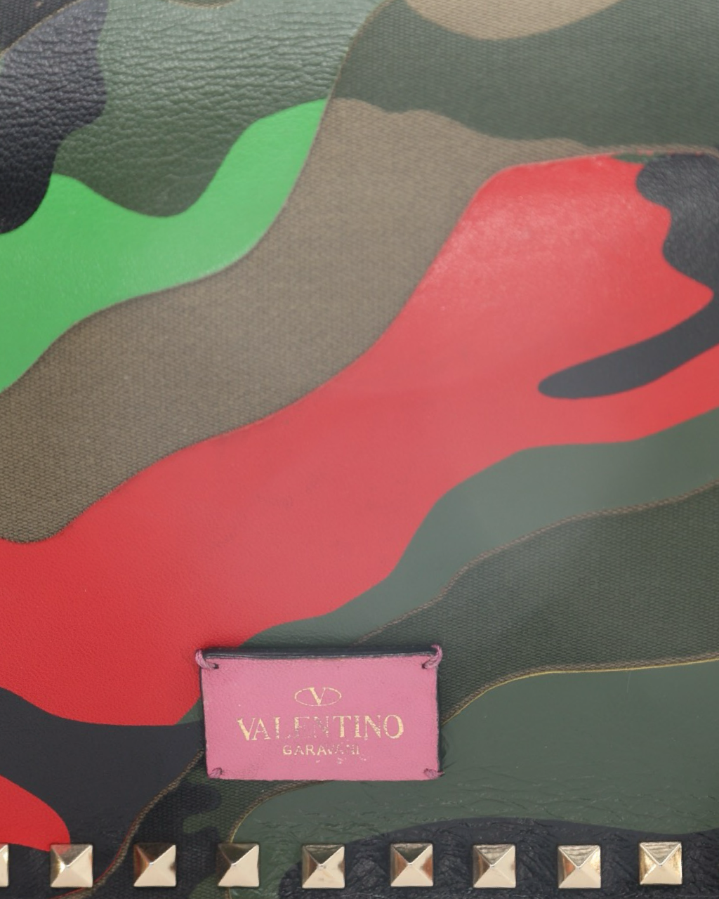 Valentino Rockstud Camouflage Pouch