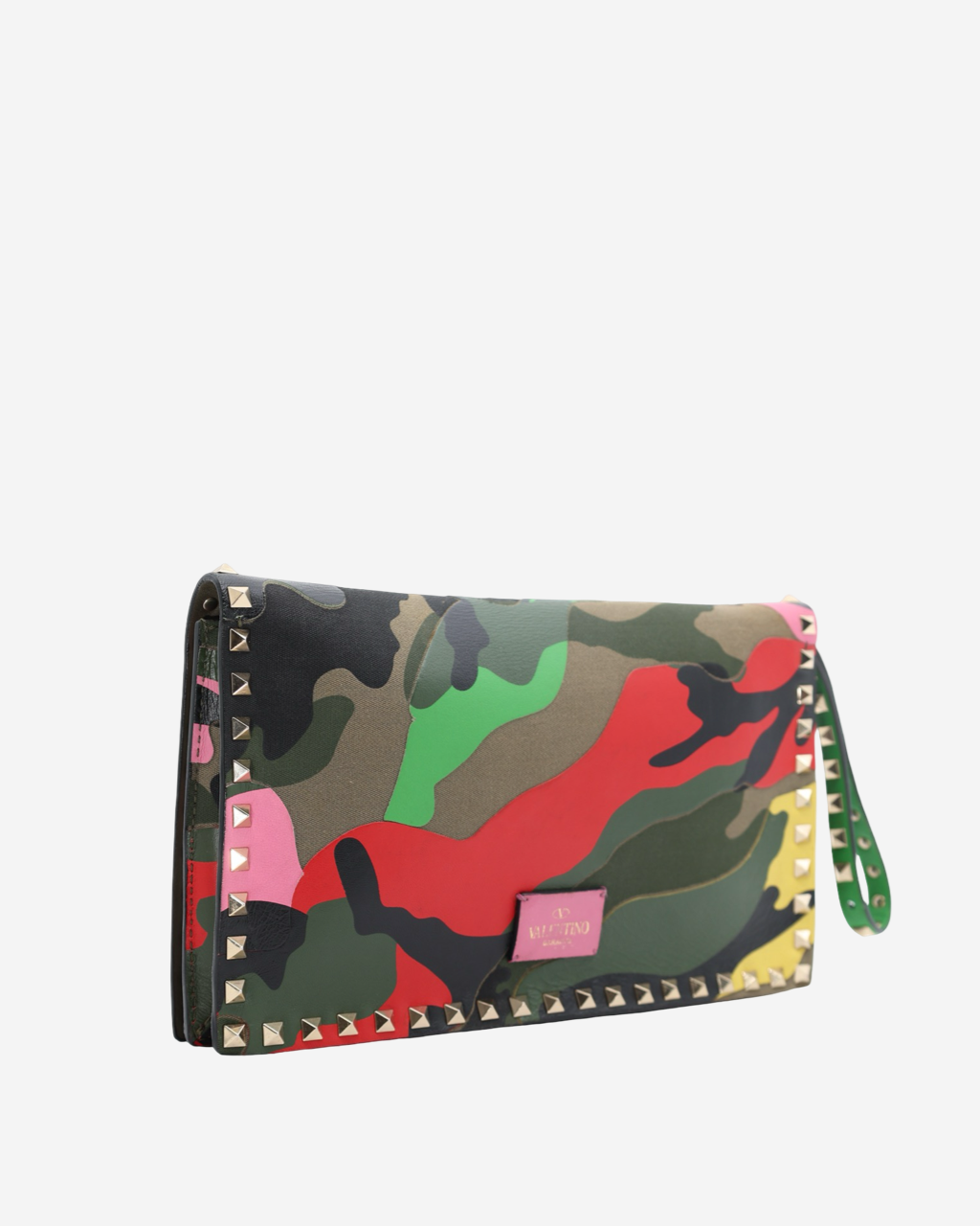 Valentino Rockstud Camouflage Pouch