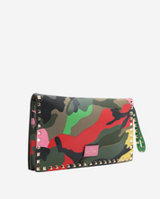 Valentino Rockstud Camouflage Pouch