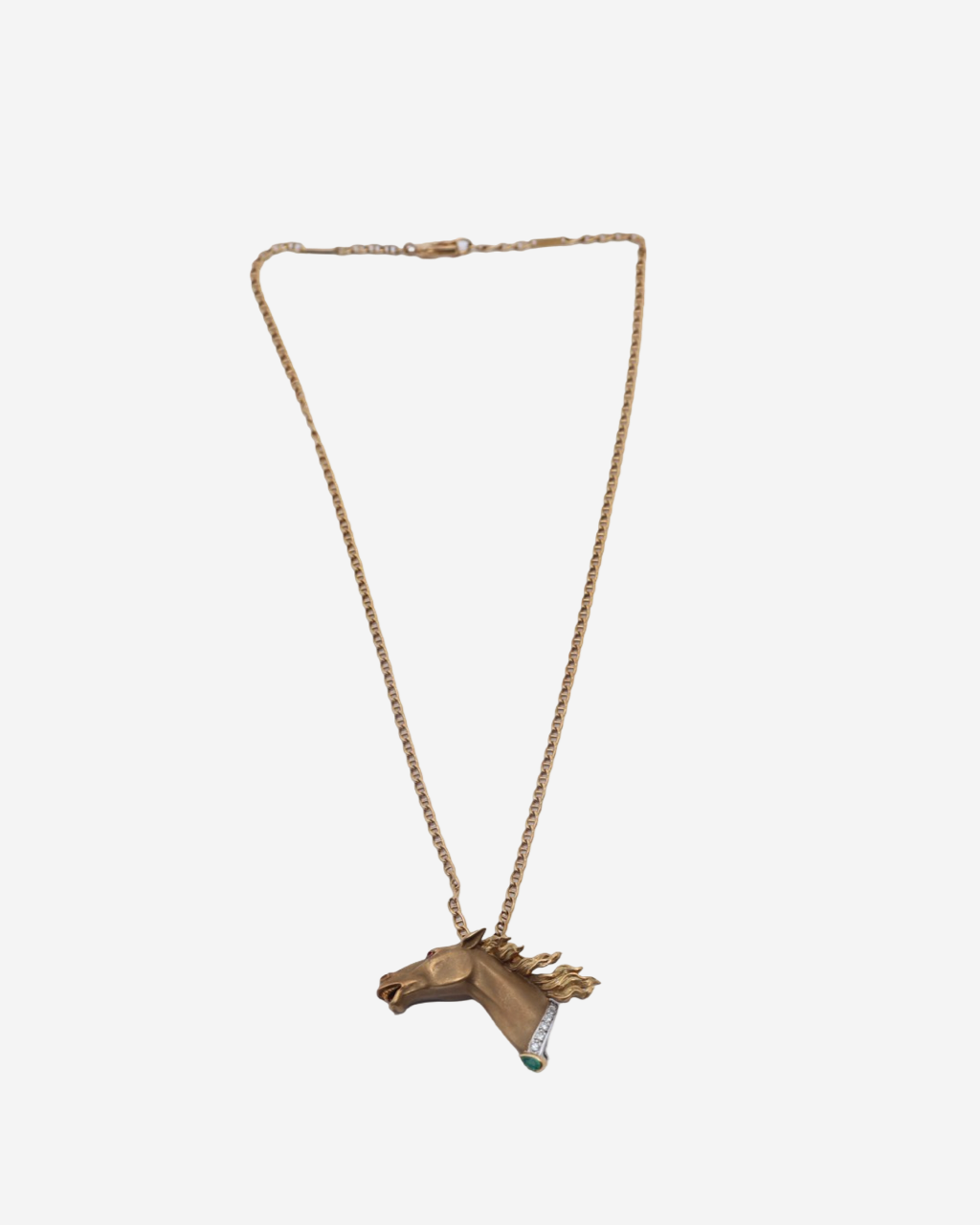 Collar Carrera Caballo Esmeralda y Rubí