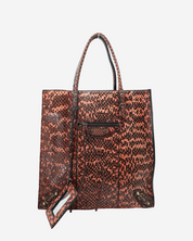 Bolso Balenciaga Python Papier Ledger Tote