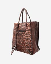 Bolso Balenciaga Python Papier Ledger Tote