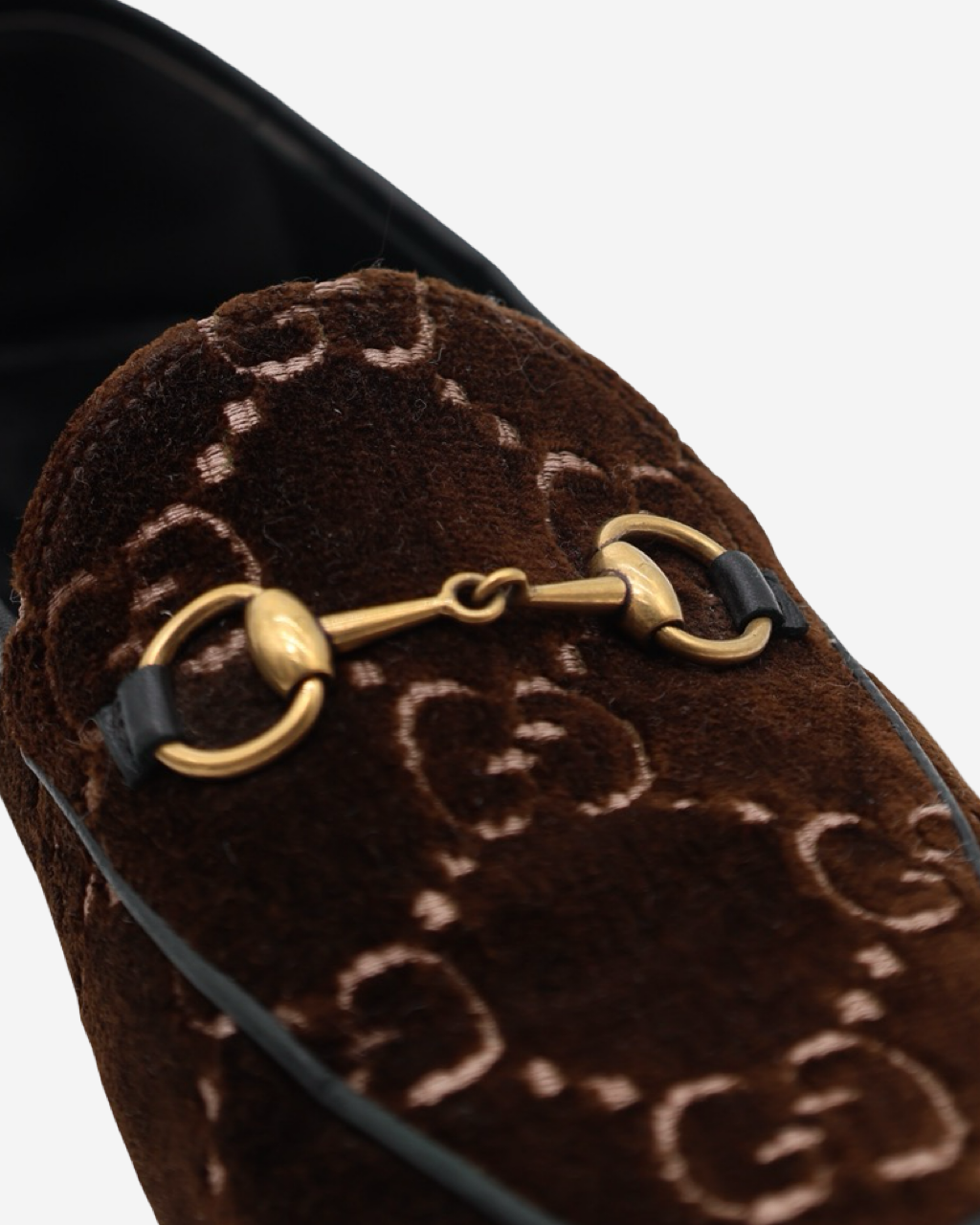 Gucci Jordaan Velvet Loafers 38.5