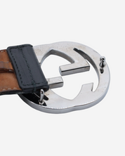 Cinturón Gucci Canvas Interlocking
