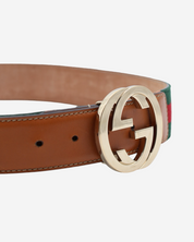 Cinturón Gucci Canvas Interlocking