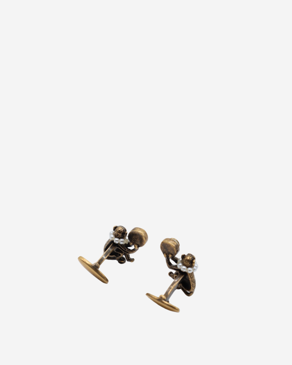 Mancuernillas Gucci Monos con Perlas