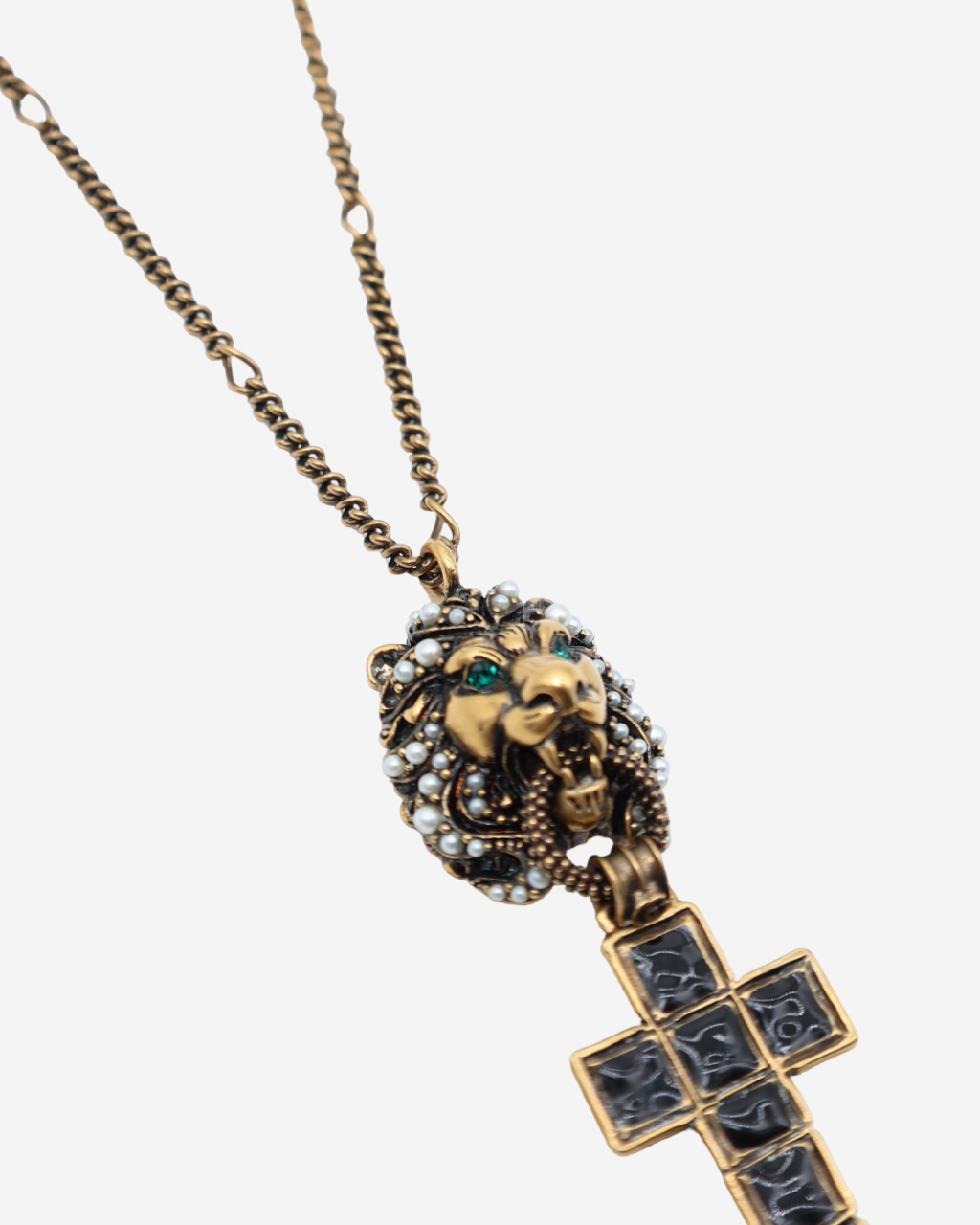 Collar Gucci León y Cruz
