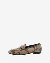 Gucci Jordaan Monogram Horsebit Loafers 38