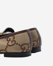 Gucci Jordaan Monogram Horsebit Loafers 38