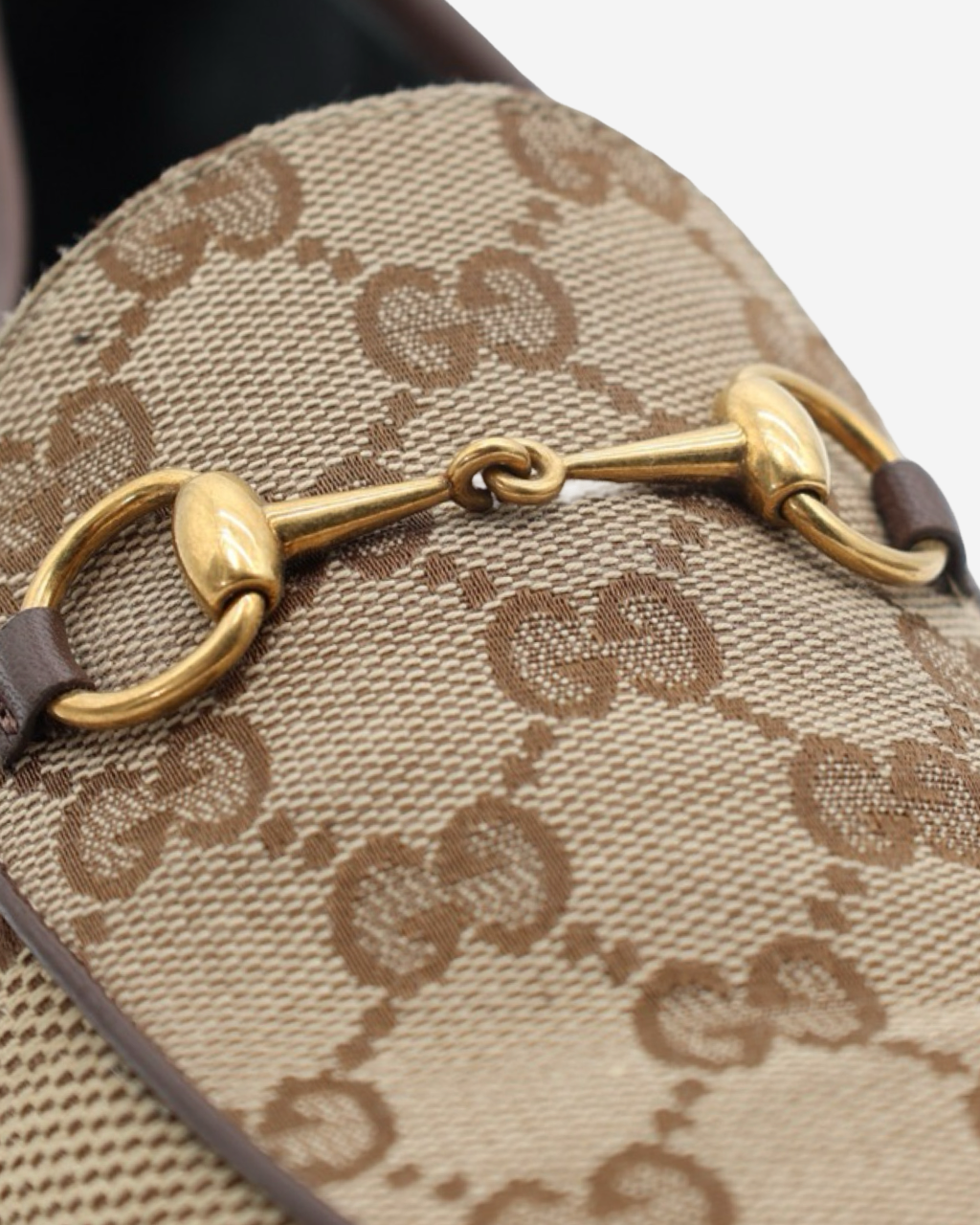 Gucci Jordaan Monogram Horsebit Loafers 38