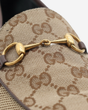 Gucci Jordaan Monogram Horsebit Loafers 38
