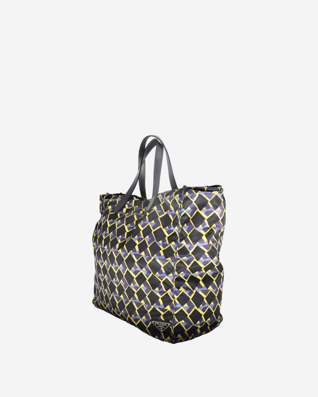 Prada Nylon Geometric Reversible Tote Bag