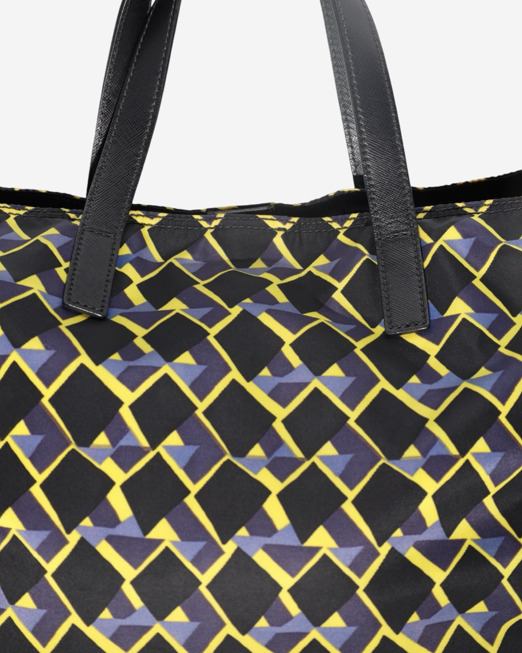 Prada Nylon Geometric Reversible Tote Bag