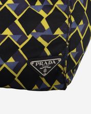 Prada Nylon Geometric Reversible Tote Bag