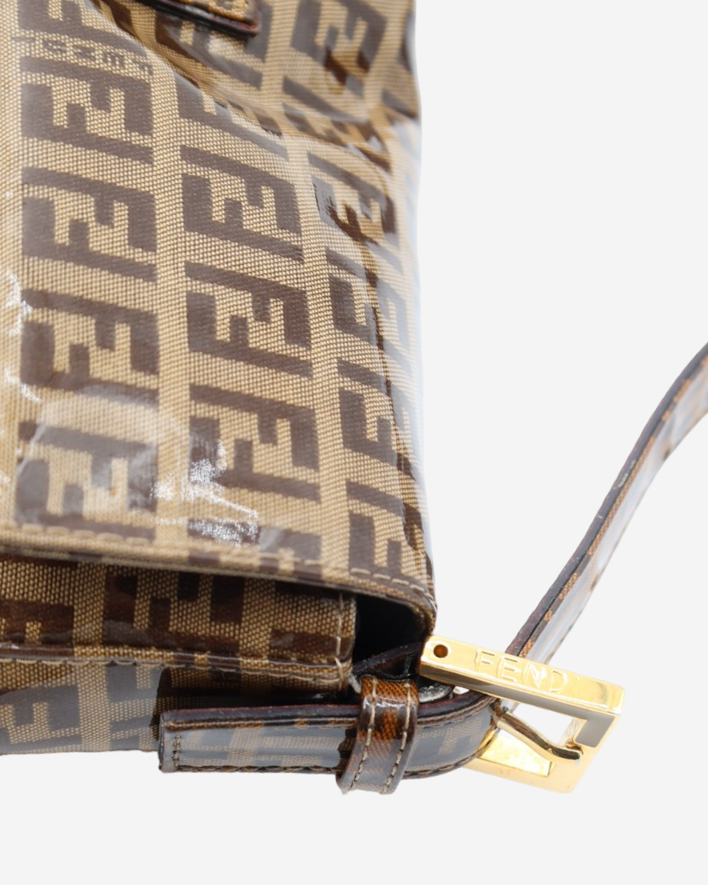 Fendi Zucchino Vinyl Baguette Bag