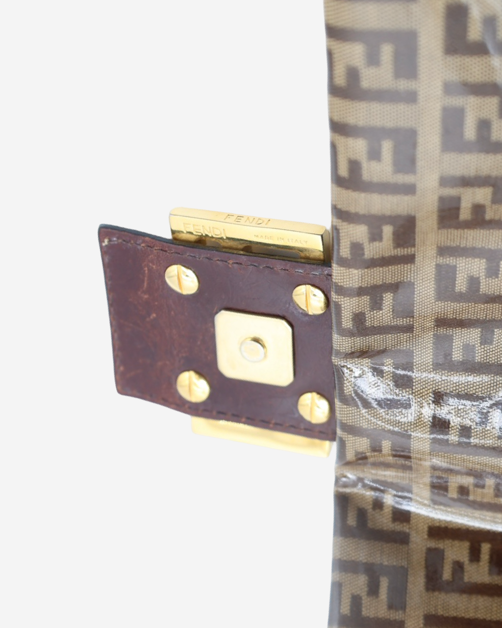 Fendi Zucchino Vinyl Baguette Bag