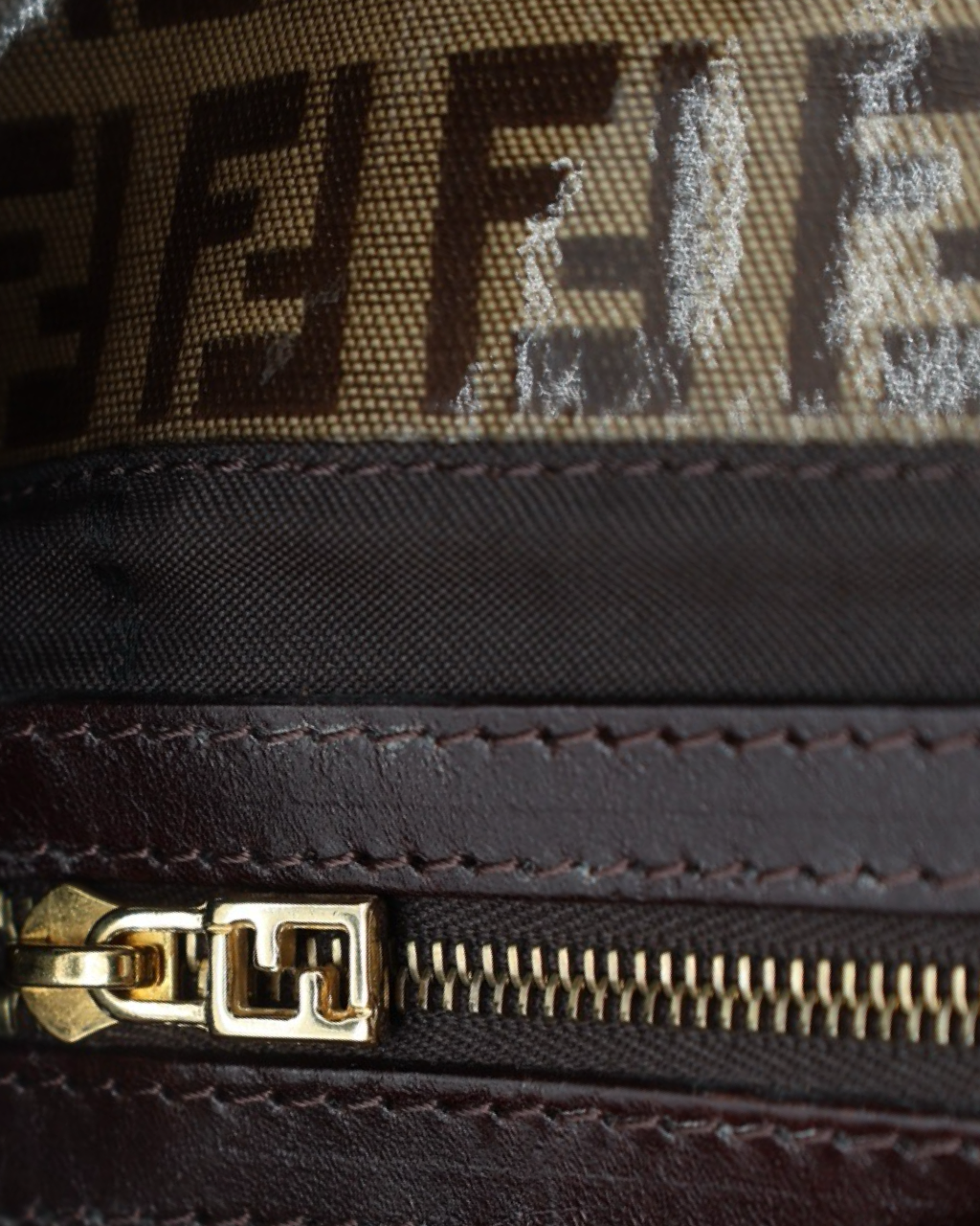 Fendi Zucchino Vinyl Baguette Bag