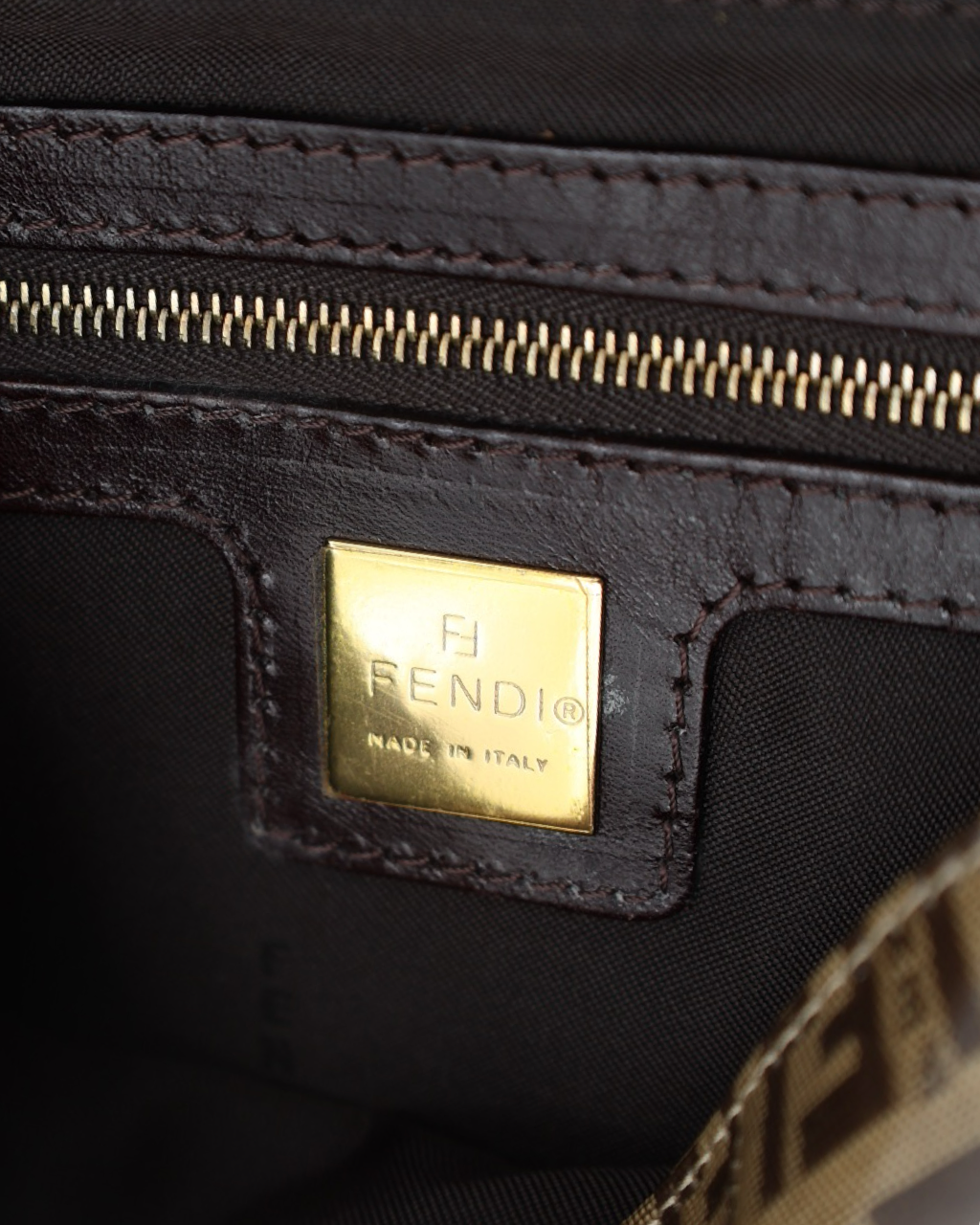 Fendi Zucchino Vinyl Baguette Bag
