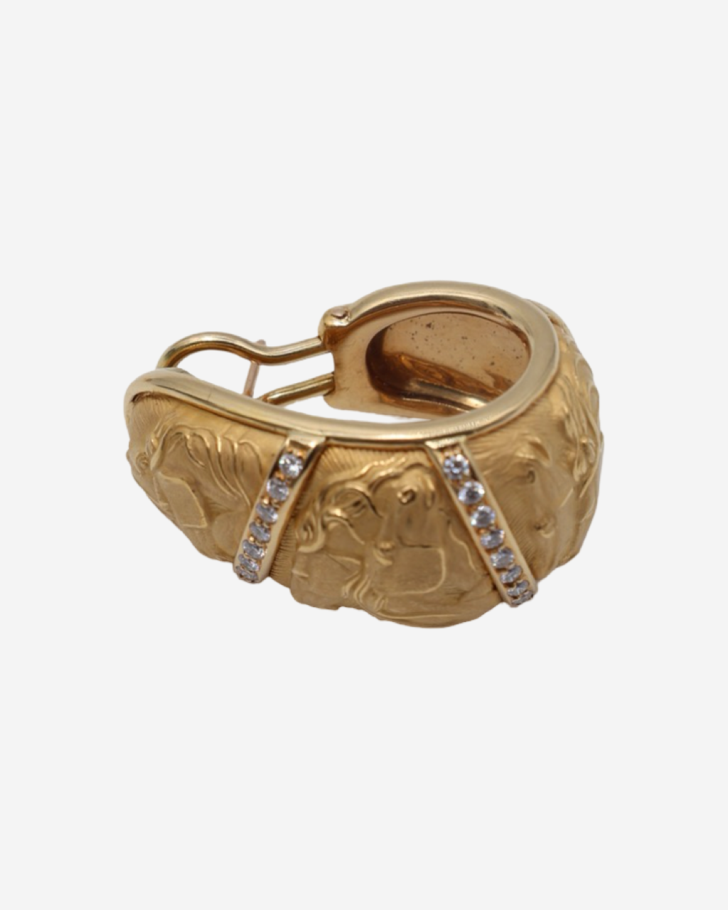 Aretes Carrera Caballos con Diamantes