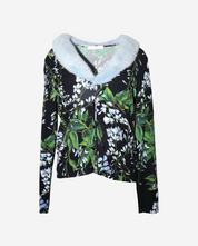 Suéter Blumarine Fur Floral 48 IT