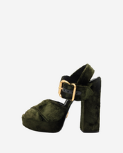 Prada Velvet Platforms 37