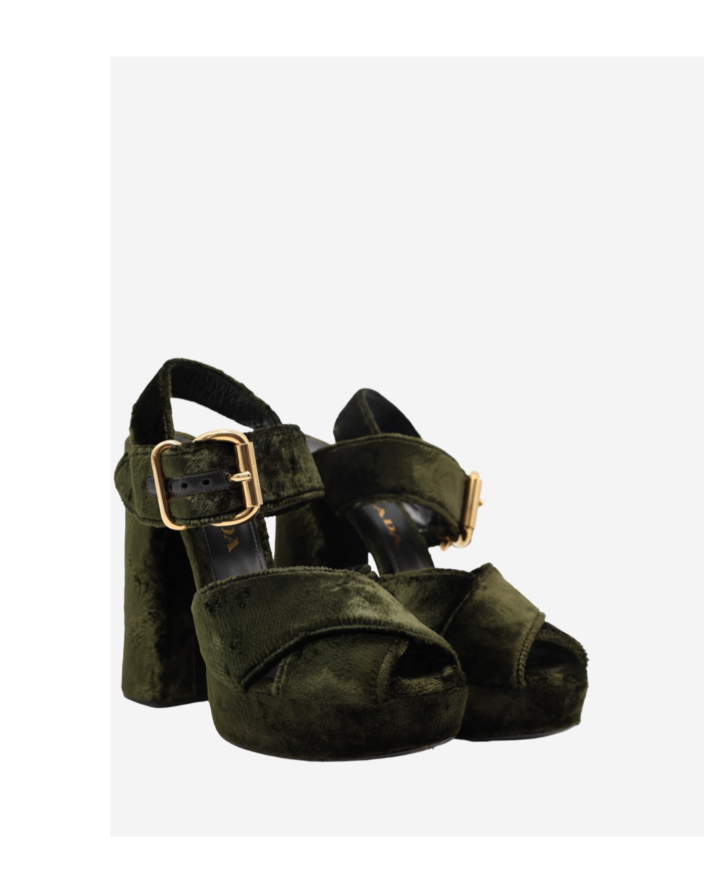 Prada Velvet Platforms 37