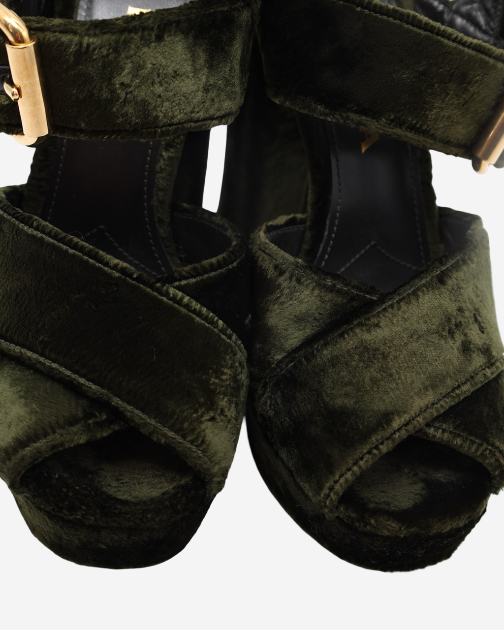 Prada Velvet Platforms 37